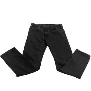 Levi’s 502 Jeans Men 34x32 Cotton Black Straight Casual Heavyweight Solid Denim